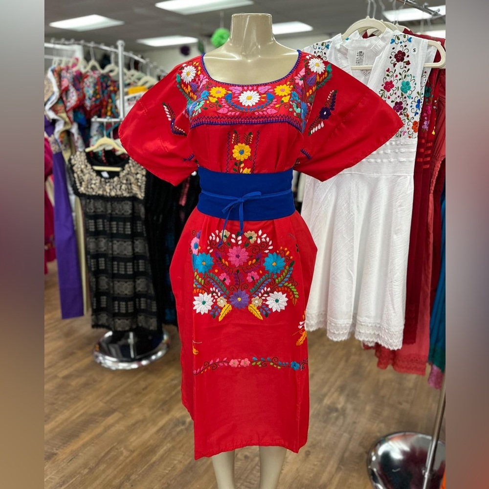 Puebla Tradicional Plus Size Dress - Picture 2 of 2